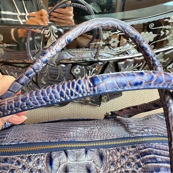 NWOT Brahmin Duxbury Weekender In Washed Indigo - Picture 11 of 13